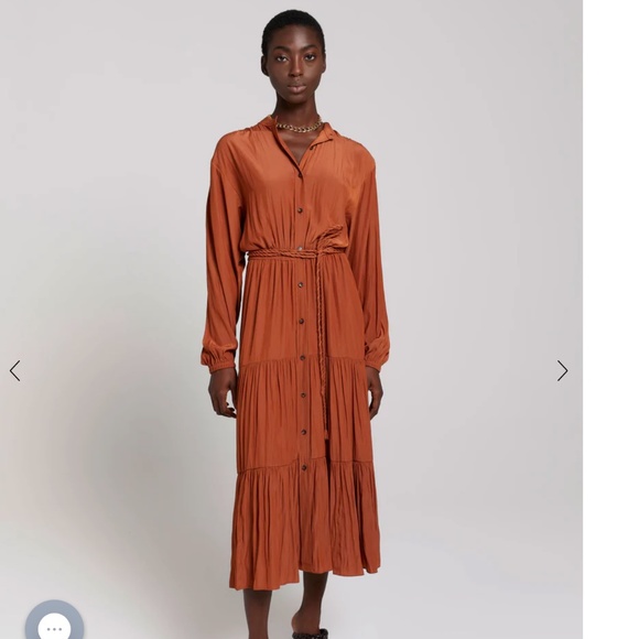 NWT! A.L.C. Jenine Belted Midi Dress - Picture 3 of 14